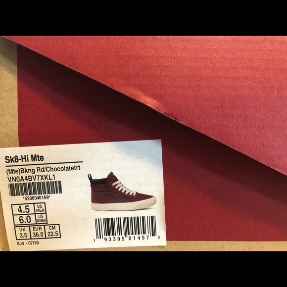 Vans Sk8-Hi (Mte) “Biking Red/Chocolate Torte” - Picture 6 of 10